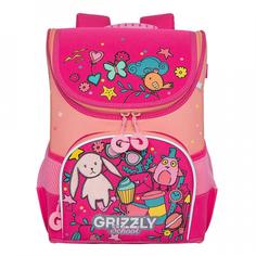 Рюкзак детский Grizzly RAn-082-6 жимолость - персиковый