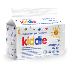 Пеленки детские одноразовые Kiddie Эконом 60x60, 30 шт.