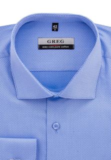 Рубашка мужская Greg 213/191/6078 голубая 41