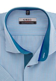 Рубашка мужская Greg 244/109/1244/Z/P/1 бирюзовая 38