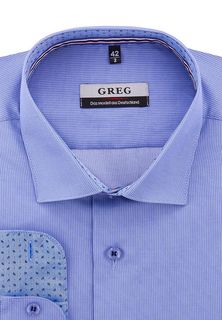 Рубашка мужская Greg 221/139/50013/Z/1p_GB голубая 39