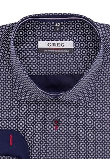Рубашка мужская Greg 213/139/1241/Z/1 синяя 39