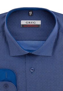 Рубашка мужская Greg 243/131/366/Z/1 синяя 46