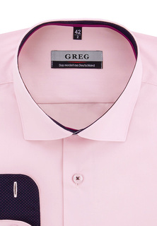 Рубашка мужская Greg 620/139/LT ROSE/Z/2p розовая 44