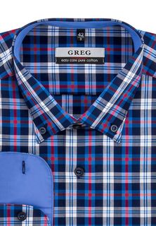 Рубашка мужская Greg 275/311/7062/b/1_GB синяя 42