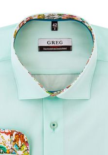 Рубашка мужская Greg 410/139/FR/Z/1p зеленая 45