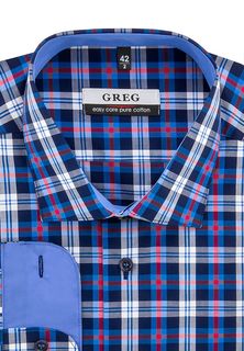 Рубашка мужская Greg 275/131/7062/Z/1_GB синяя 42