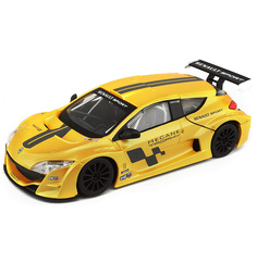 Коллекционная машинка Bburago Renault Megane Trophy желтый ралли, 1:24