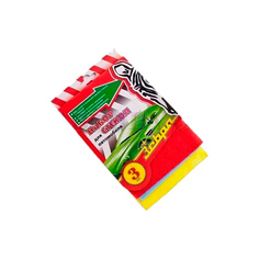 Набор салфеток для стекол автомобиля из вискозы полиэфира и полипропилена 3пр Зебра 0023