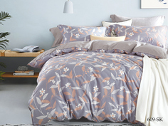 Постельное белье Cleo сатин набивной "Satin de Luxe" полуторный 15/609-SK