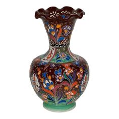 Ваза керамическая высота 22cм ElffDecor мультиколор ручная работа