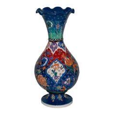 Ваза керамическая высота 30см ElffDecor мультиколор ручная работа