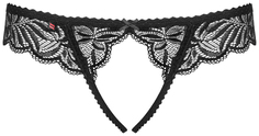 Пикантные трусики Contica с доступом черный L/XL Obsessive