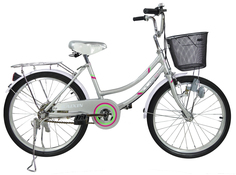 Городской велосипед Kaixin R-24 серебристый