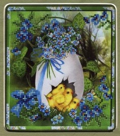 Вышивка бисером Пасхальная картинка 3 28/БП, 20,5x29,5 см от Матренин посад