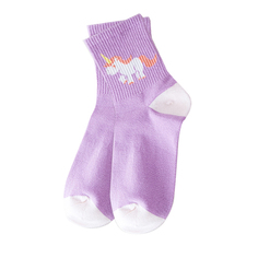Носки женские Kawaii Factory Единорог фиолетовые 36-39