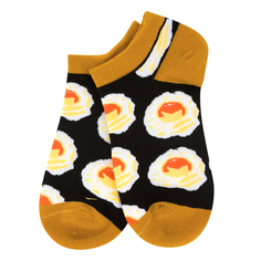 Носки женские Kawaii Factory Яичница черные 36-39