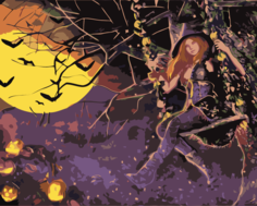 Картина по номерам, 40 х 50, "Картина по номерам к празднику Хэллоуин"