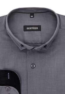 Рубашка мужская BERTHIER DEAN-67145/ Fit-Rb(0-1) серая 40