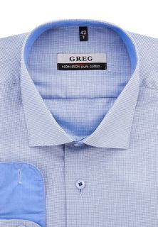 Рубашка мужская Greg 213/131/19002/Z/1_GB голубая 43