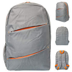 Рюкзак Action, 42x28x11 см, цвет серый с оранжевым Action!