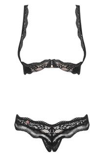 Эффектный комплект белья Luvae, черный, L-XL, Obsessive