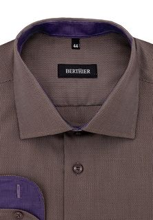 Рубашка мужская BERTHIER DEAN-67148/ Comf-M(0-1) коричневая 45