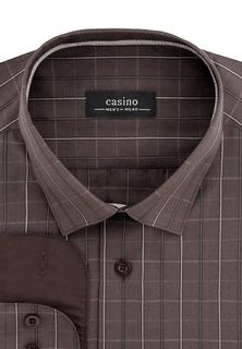 Рубашка мужская CASINO c555/156/3434/Z/1p коричневая 40