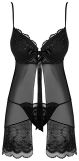 Беби-долл Kisselent с завязками на лифе черный L/XL Obsessive