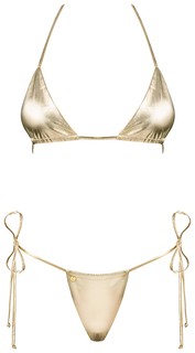 Микро-бикини Bella Vista золотистый S/M-L Obsessive