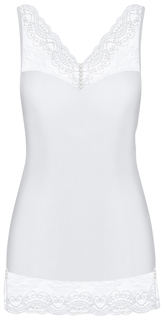 Сорочка с разрезами по бокам Miamor белый S/M Obsessive