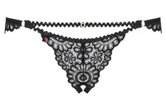 Изящные трусики Mixty с интимным доступом, черный, L-XL, Obsessive