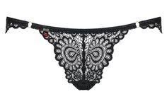 Оригинальные кружевные трусики Mixty, черный, L-XL, Obsessive