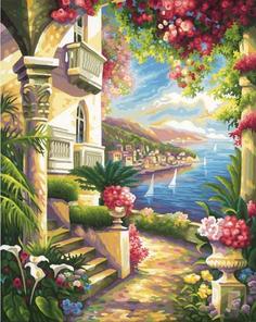 Картина по номерам Schipper "Дом у моря", 40x50