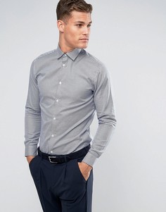 Строгая клетчатая рубашка узкого кроя Selected Homme-Белый