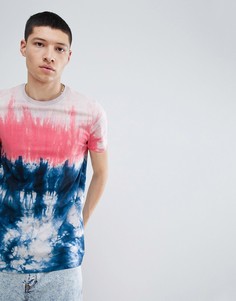 Удлиненная футболка с эффектом деграде ASOS DESIGN-Мульти