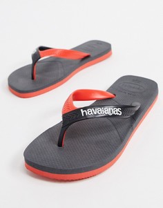 Havianas casual flip flops in black and red-Черный Havaianas