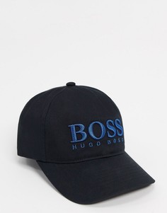 Черная бейсболка с большим логотипом BOSS Fero-Черный