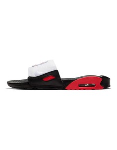 Шлепанцы с красными вставками Nike Air Max 90-Красный