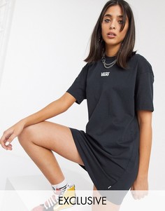 Черное повседневное платье-футболка Vans эксклюзивно для ASOS-Черный