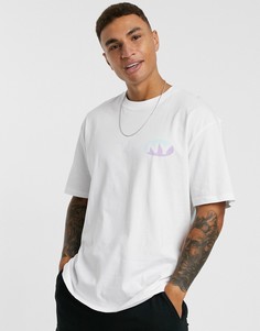 Белая свободная футболка из органического хлопка с принтом Topman-Белый
