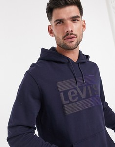 Худи темно-синего цвета с принтом Levis-Темно-синий Levis®
