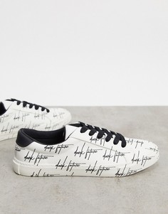 Белые кроссовки с принтом ASOS Dark Future-Белый