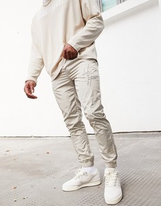 Бежевые джоггеры скинни ASOS Dark Future-Бежевый