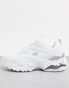 Белые кроссовки на массивной подошве Skechers D/Lites 3.0 Air-Белый