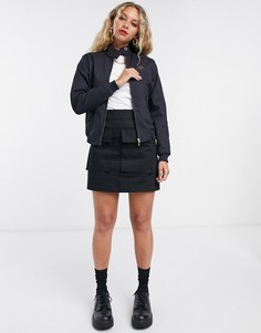 Темно-синяя куртка Харрингтон со складками Fred Perry-Темно-синий