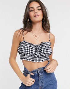 Топ от комплекта в клетку с завязками на плечах ASOS DESIGN-Мульти