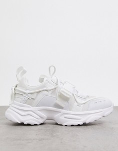 Белые кроссовки на массивной подошве со шнуровкой ASOS DESIGN-Белый
