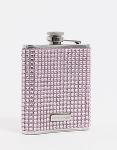 Розовая плоская фляжка со стразами Skinnydip-Розовый