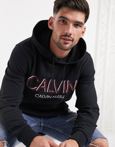 Худи черного цвета с логотипом Calvin Klein-Черный